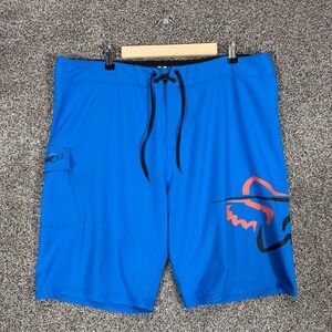 Fox Racing Board Shorts Mens 40/10 Blue Swim Trunks Cargo Surf Motocross